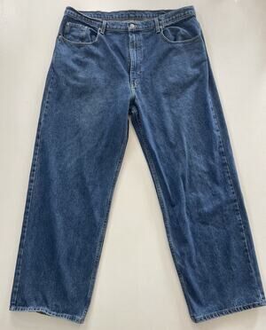 Men's Polo Ralph Lauren Blue Denim Banner Jean Medium Wash Straight Size 40x32